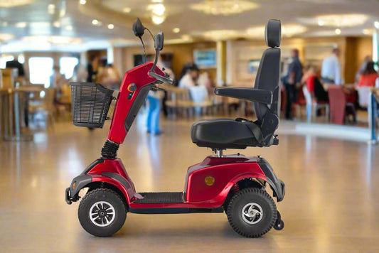 MS213B scooter with front and rear suspension and 13-inch tires