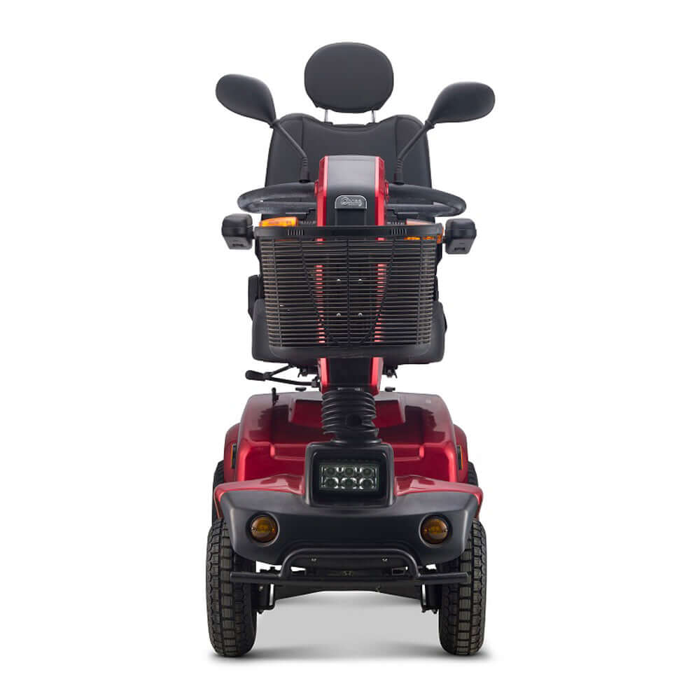 Front view of MS213B scooter showing headlights and handlebars