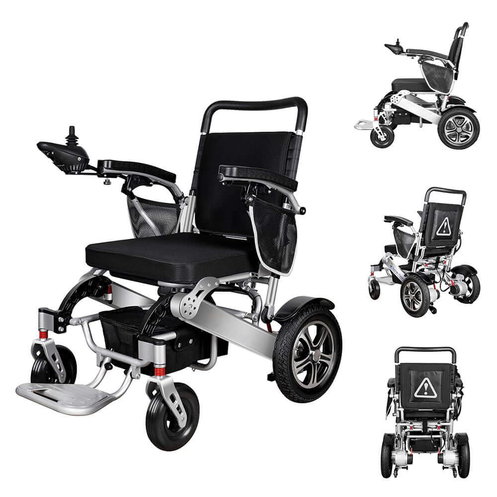 All angles of the MW8000 electric wheelchair.