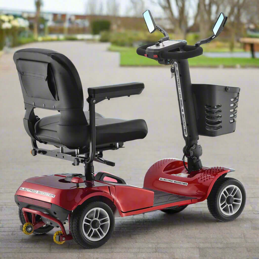 9-inch puncture-proof anti-skid tires on  the MS018 mobility scooter